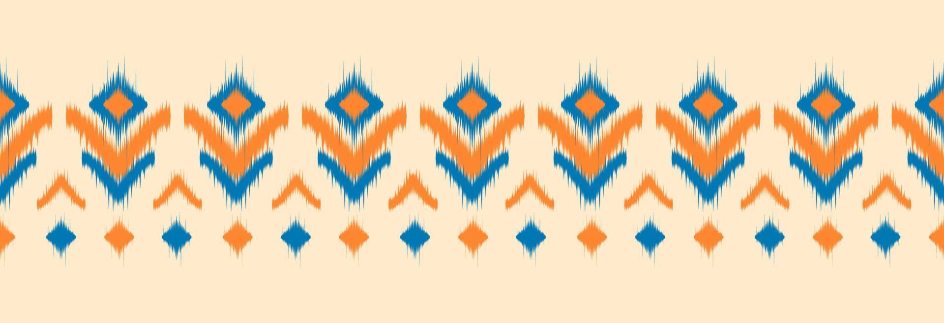 Border ethnic ikat pattern art. folk embroidery, and Mexican style. Aztec geometric ornament print. vector