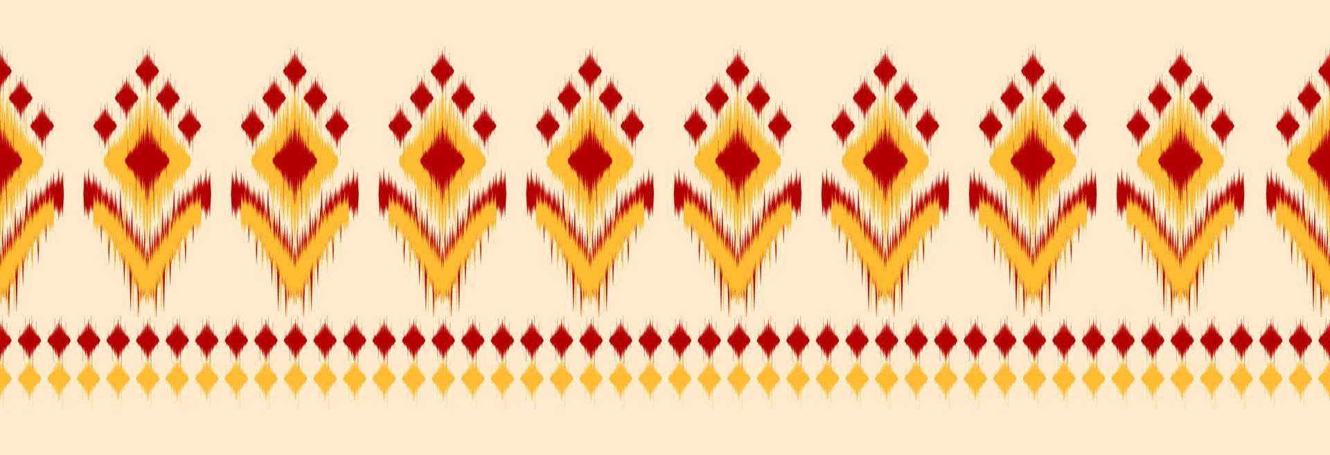 Border ethnic ikat pattern art. folk embroidery, and Mexican style. Aztec geometric ornament print. vector