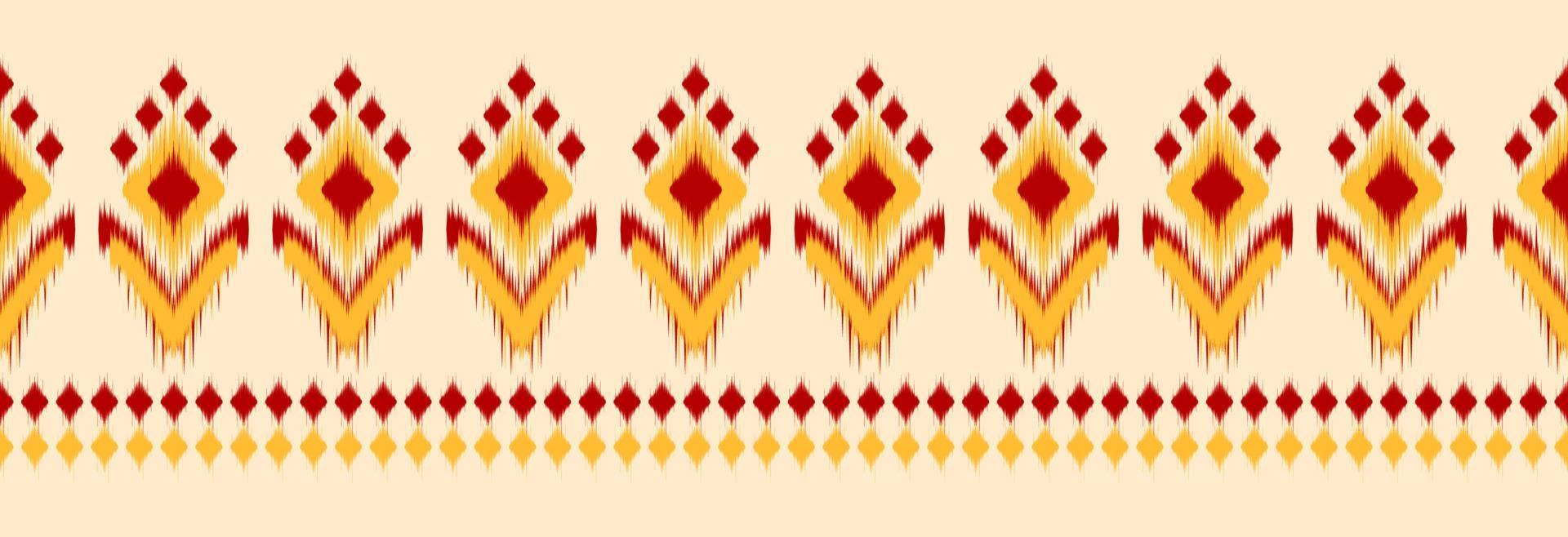 Border ethnic ikat pattern art. folk embroidery, and Mexican style. Aztec geometric ornament print. vector