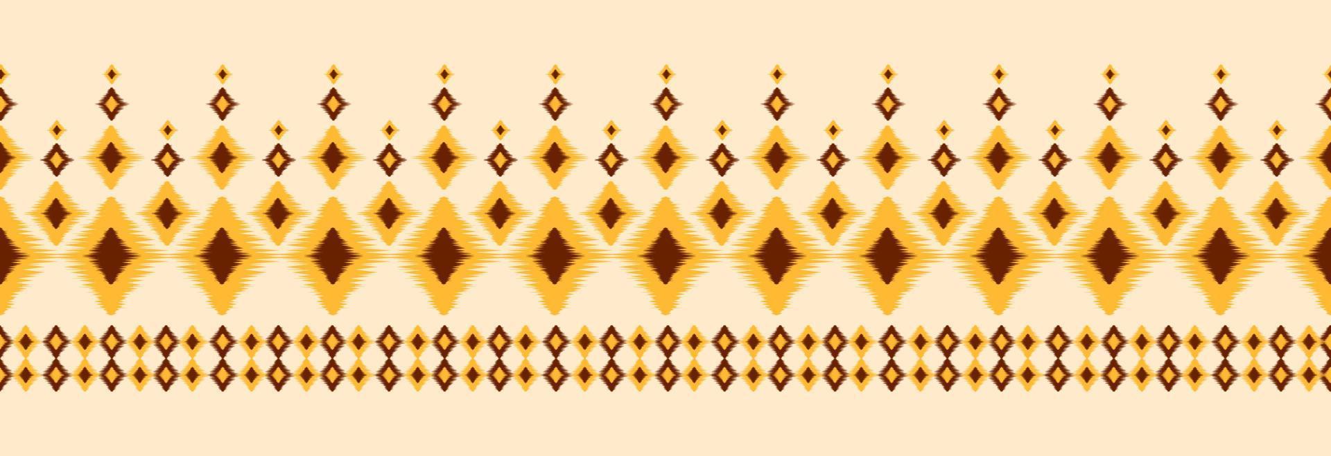 Border ethnic ikat pattern art. folk embroidery, and Mexican style. Aztec geometric ornament print. vector