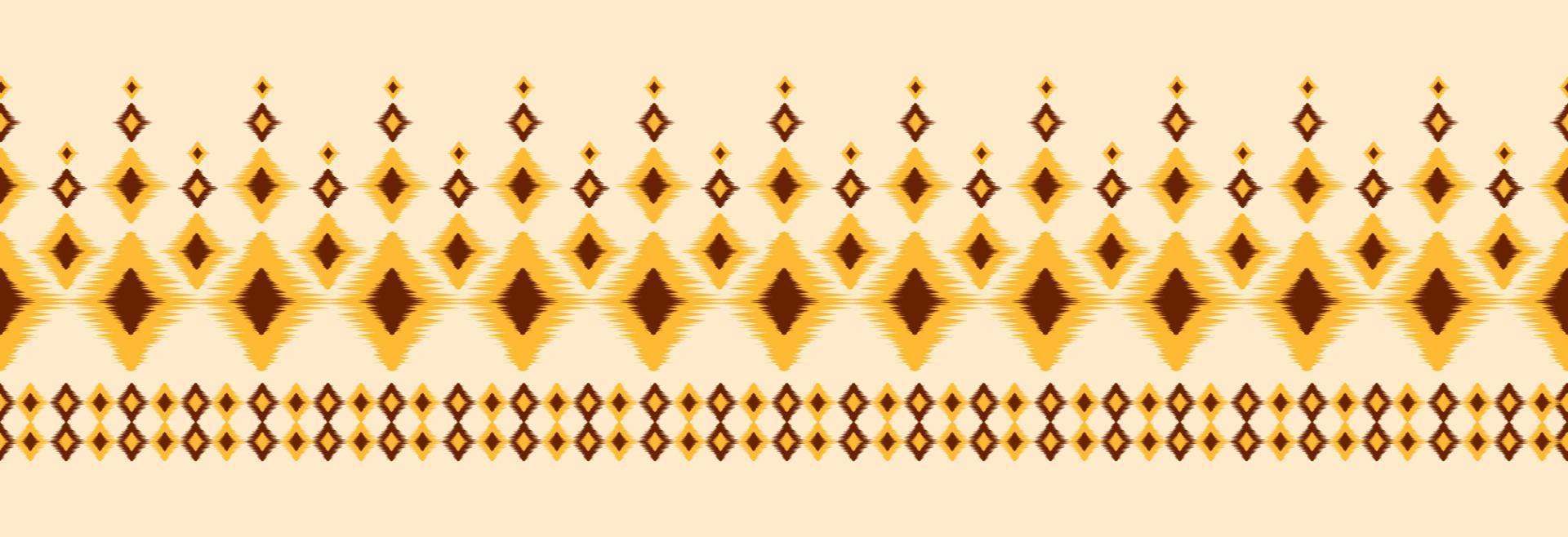 Border ethnic ikat pattern art. folk embroidery, and Mexican style. Aztec geometric ornament print. vector