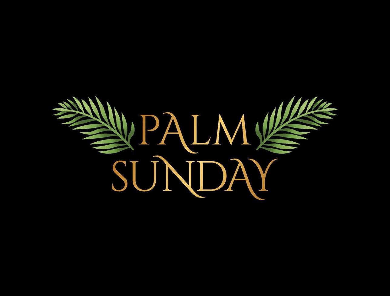 Palm Sunday Christian Holiday Theme Illustration vector