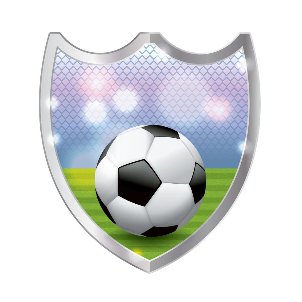 ilustración de emblema de fútbol vector