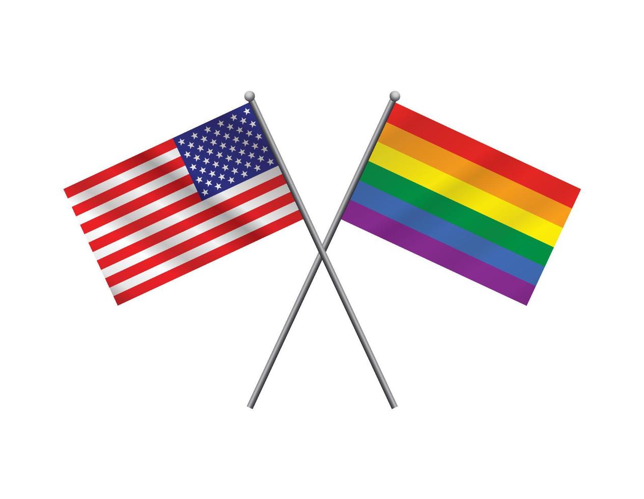 American and LGBTQ Flags Illustration 16799348 Vector Art at Vecteezy