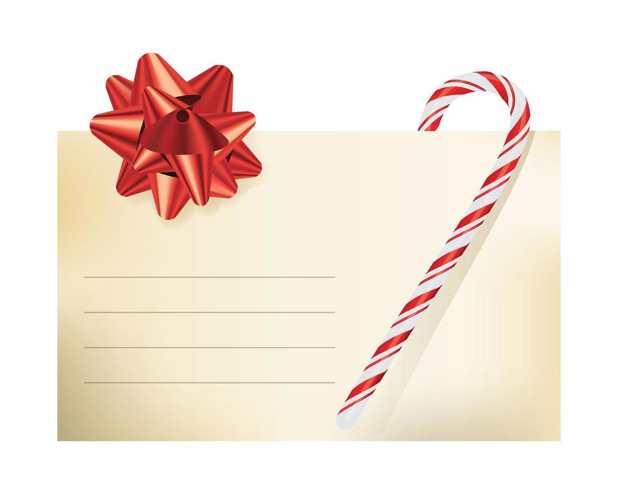 Christmas Themed Blank Note Card Illustration vector