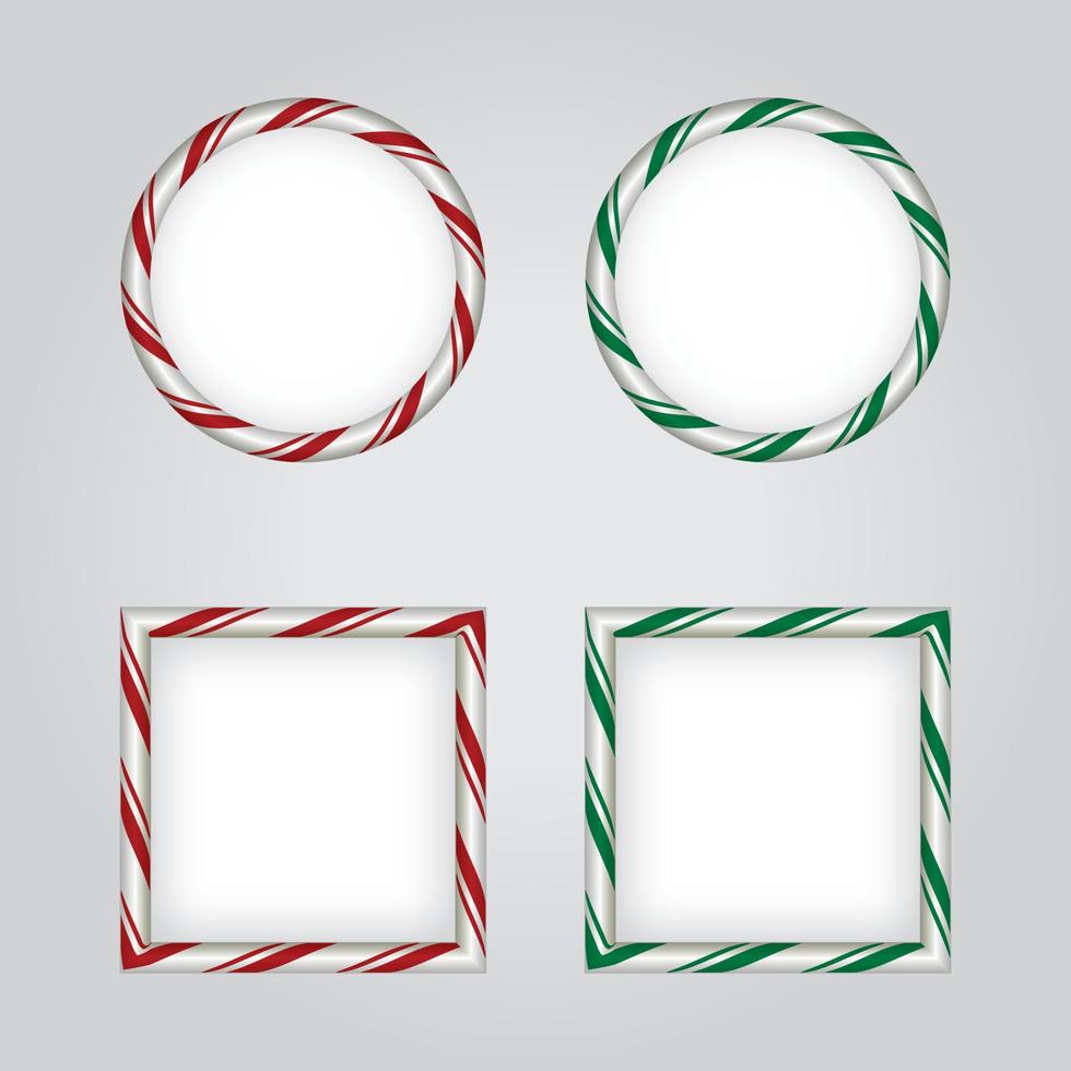 Christmas Holiday Candy Cane Borders Illustration vector
