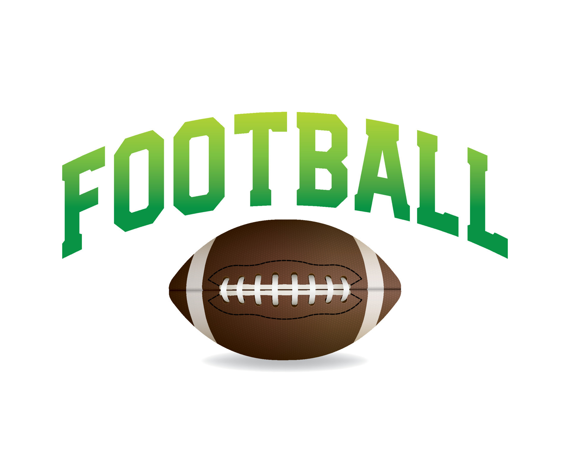 American Football Word Art and Ball Illustration 16799361 Vector Art at