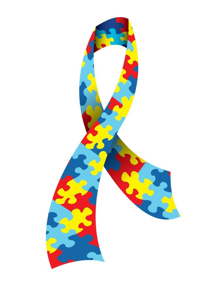 Autism Awareness Ribbon vector