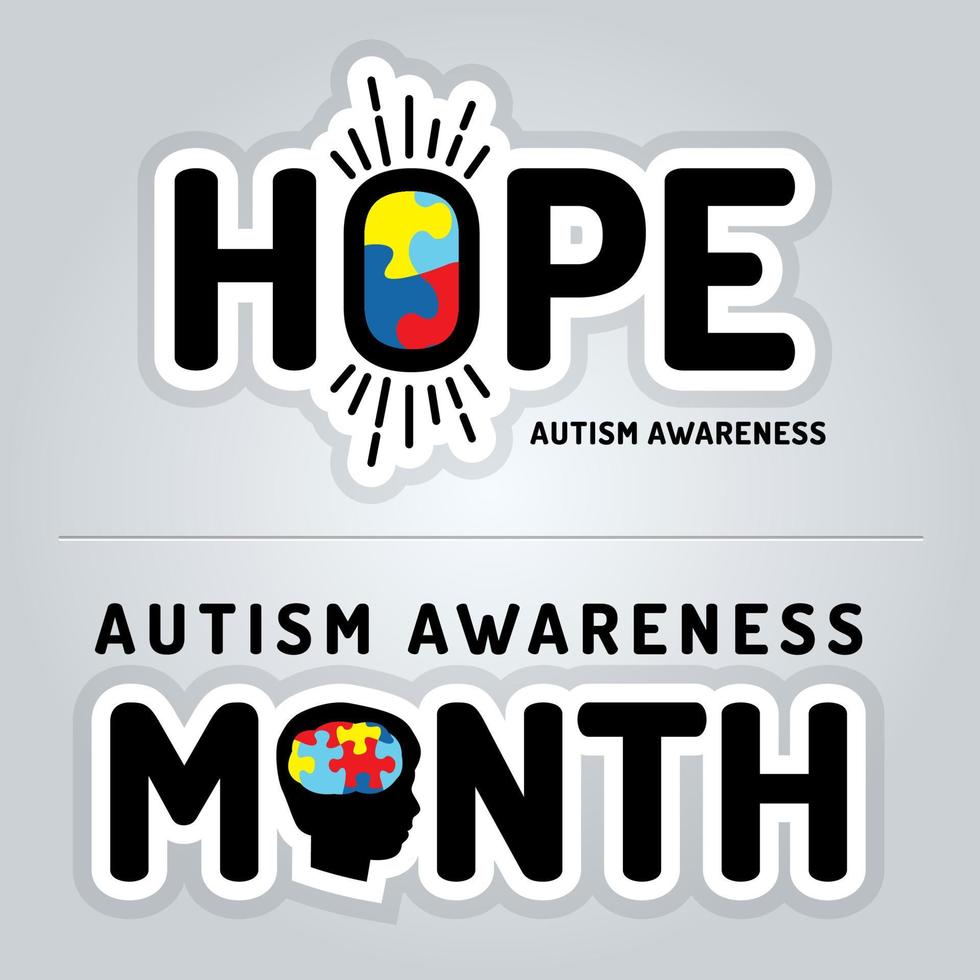 Autism Awareness Graphics Illustration vector
