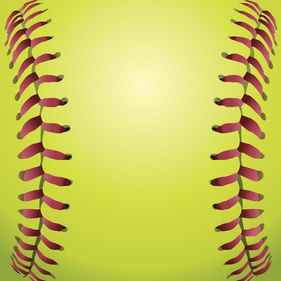 Softball Laces Closeup Background Illustration vector