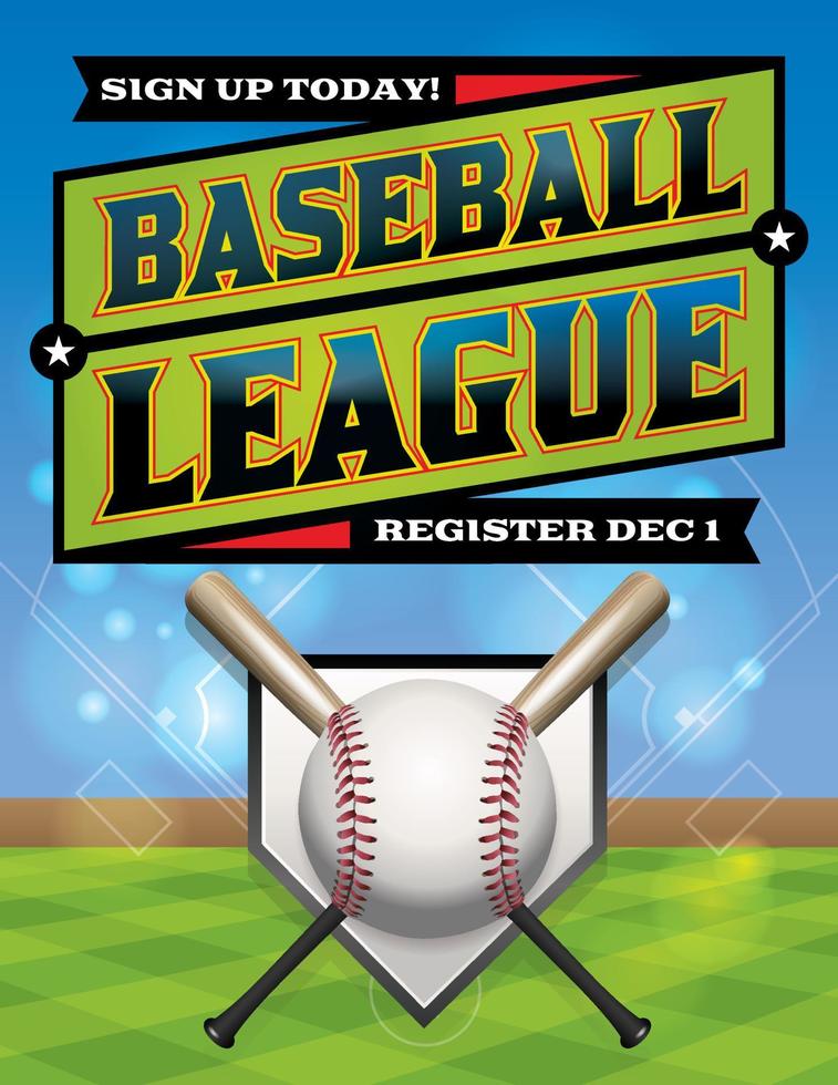 Baseball League Illustration vector