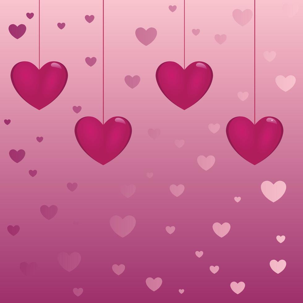 S t. ilustración de vector de fondo de corazón de día de san valentín