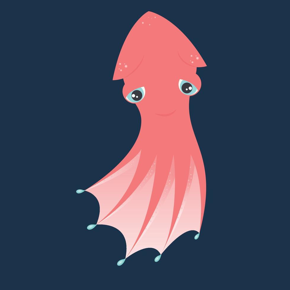 Vampire Squid vector illustration graphic