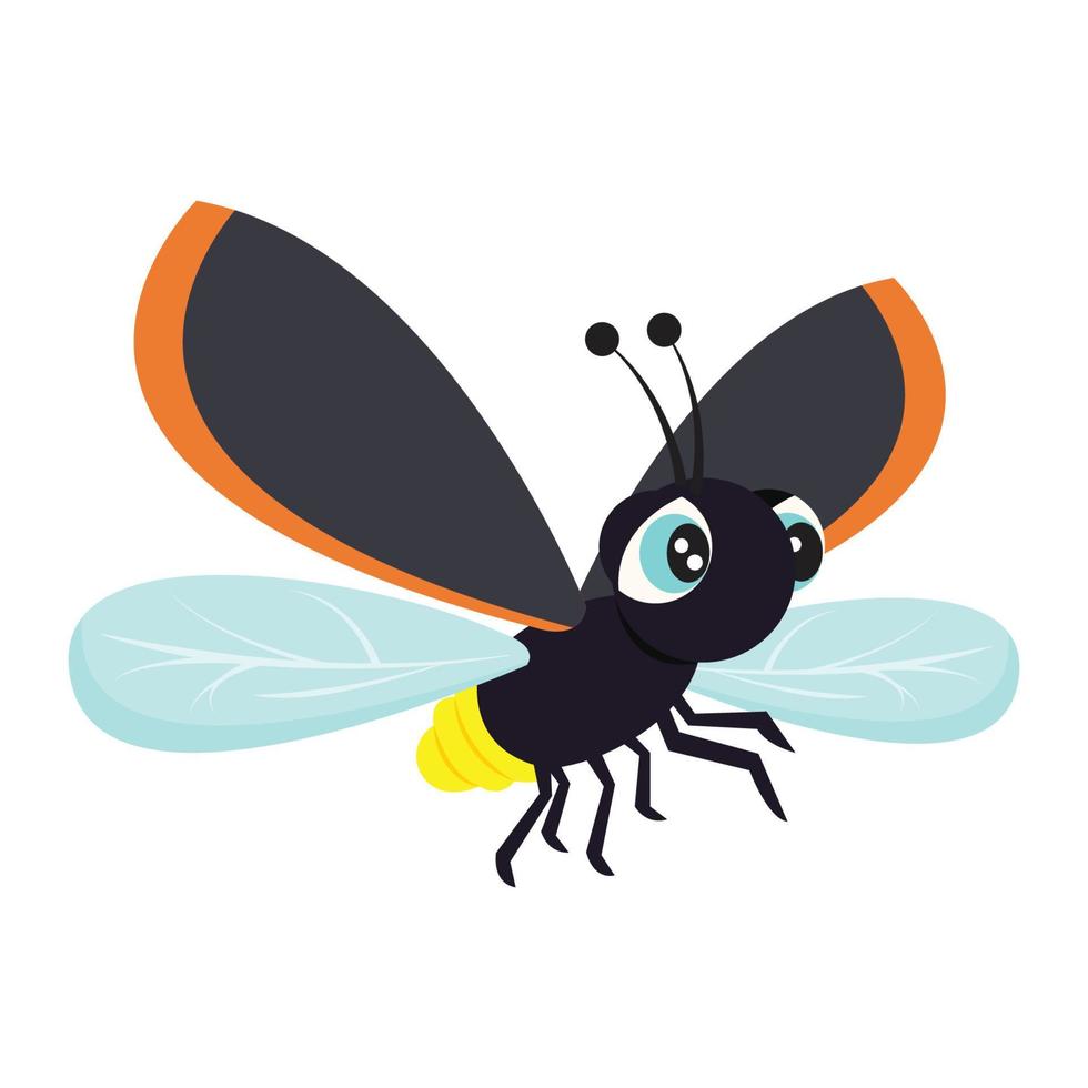 firefly lightning bug glow worm gráfico de ilustración vectorial aislado vector