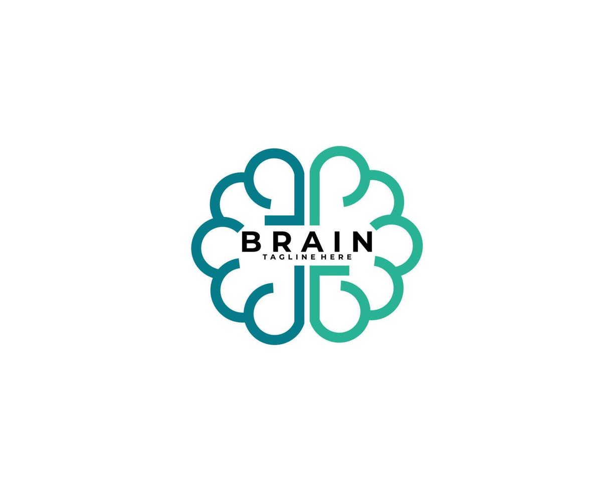 brain logo icon vector isolated