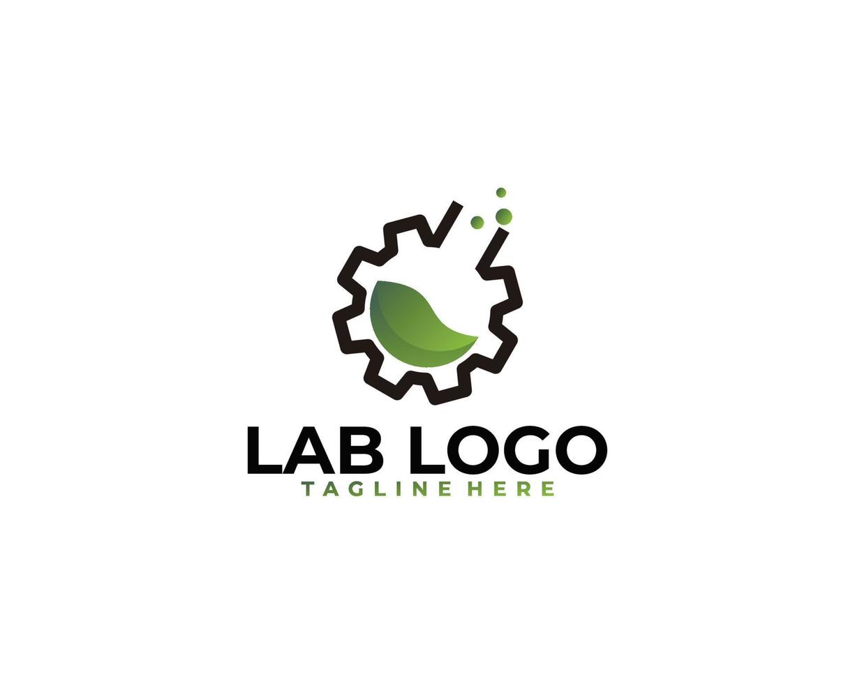 vector de icono de logotipo de laboratorio de ciencia aislado