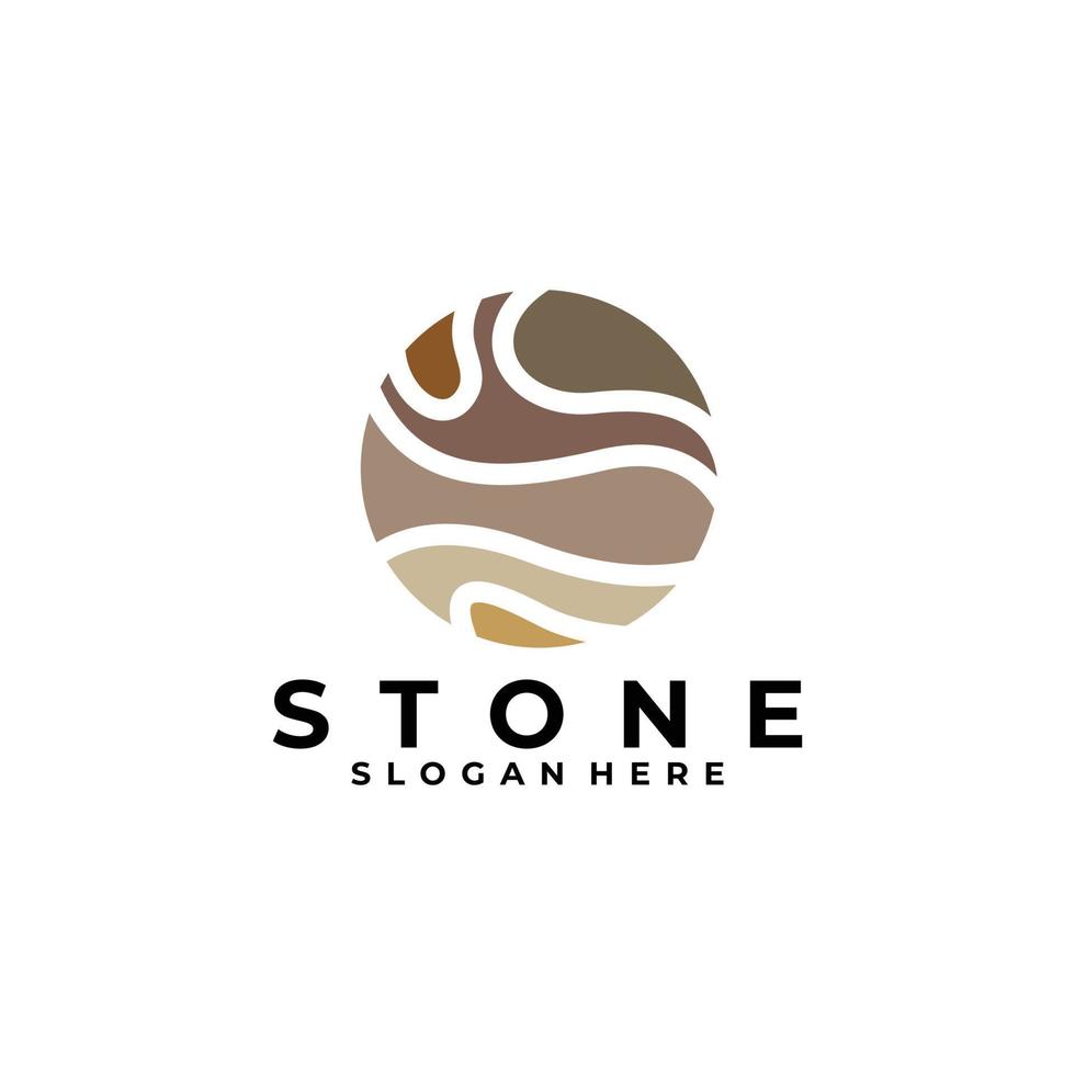 vector de diseño de logotipo de piedra aislado
