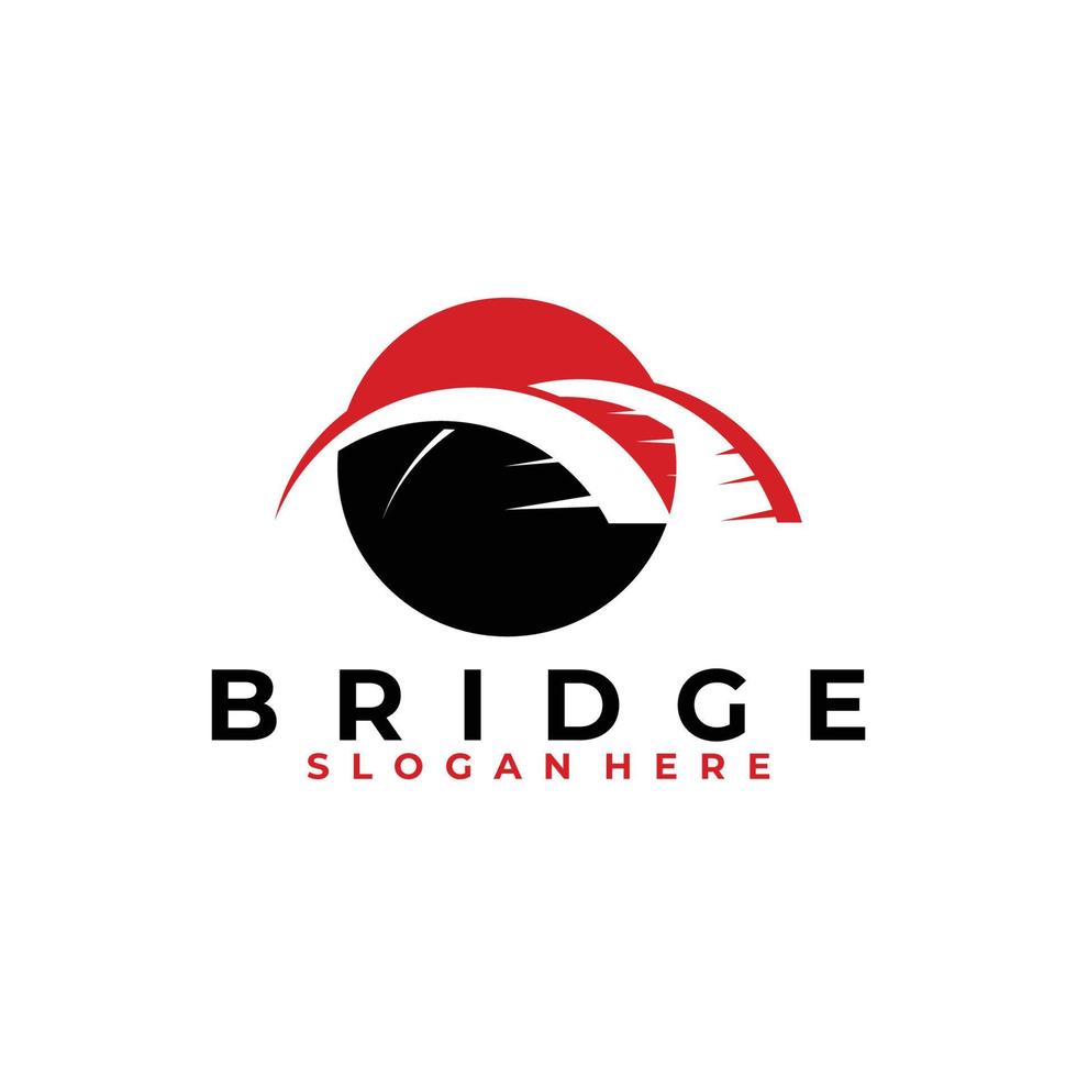 Bridge logo icon vector isolated