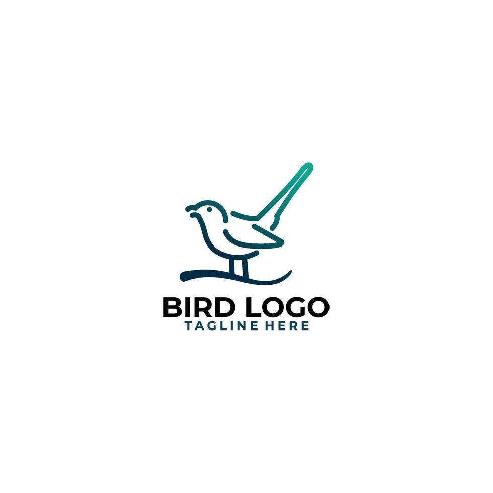 vector de diseño de logotipo de pájaro abstracto