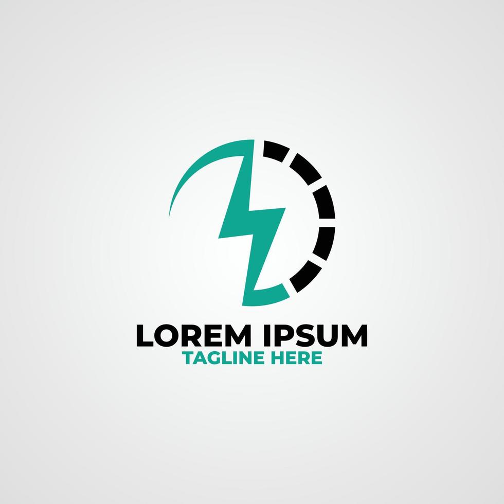 lightning logo design vector isolated