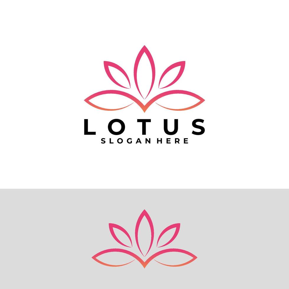 lotus flower logo vector design