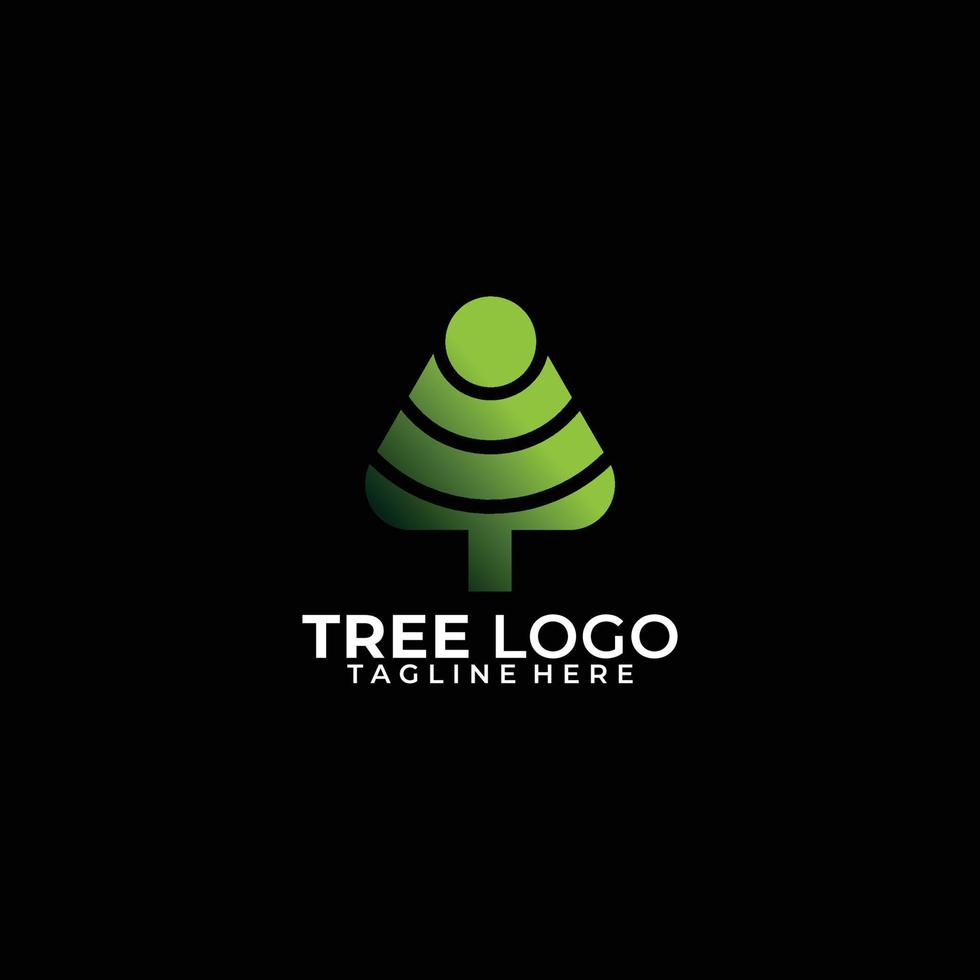 vector de icono de logotipo de árbol aislado