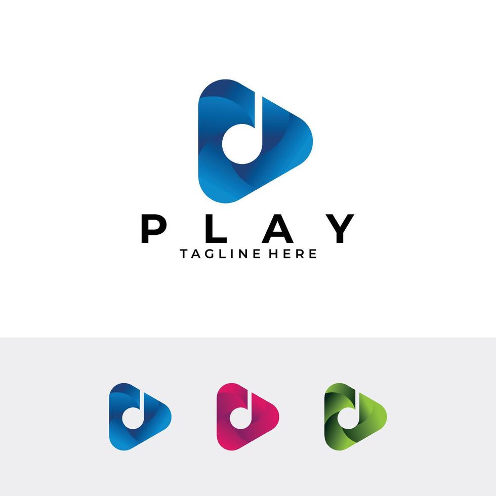 play logo icon vector isolated