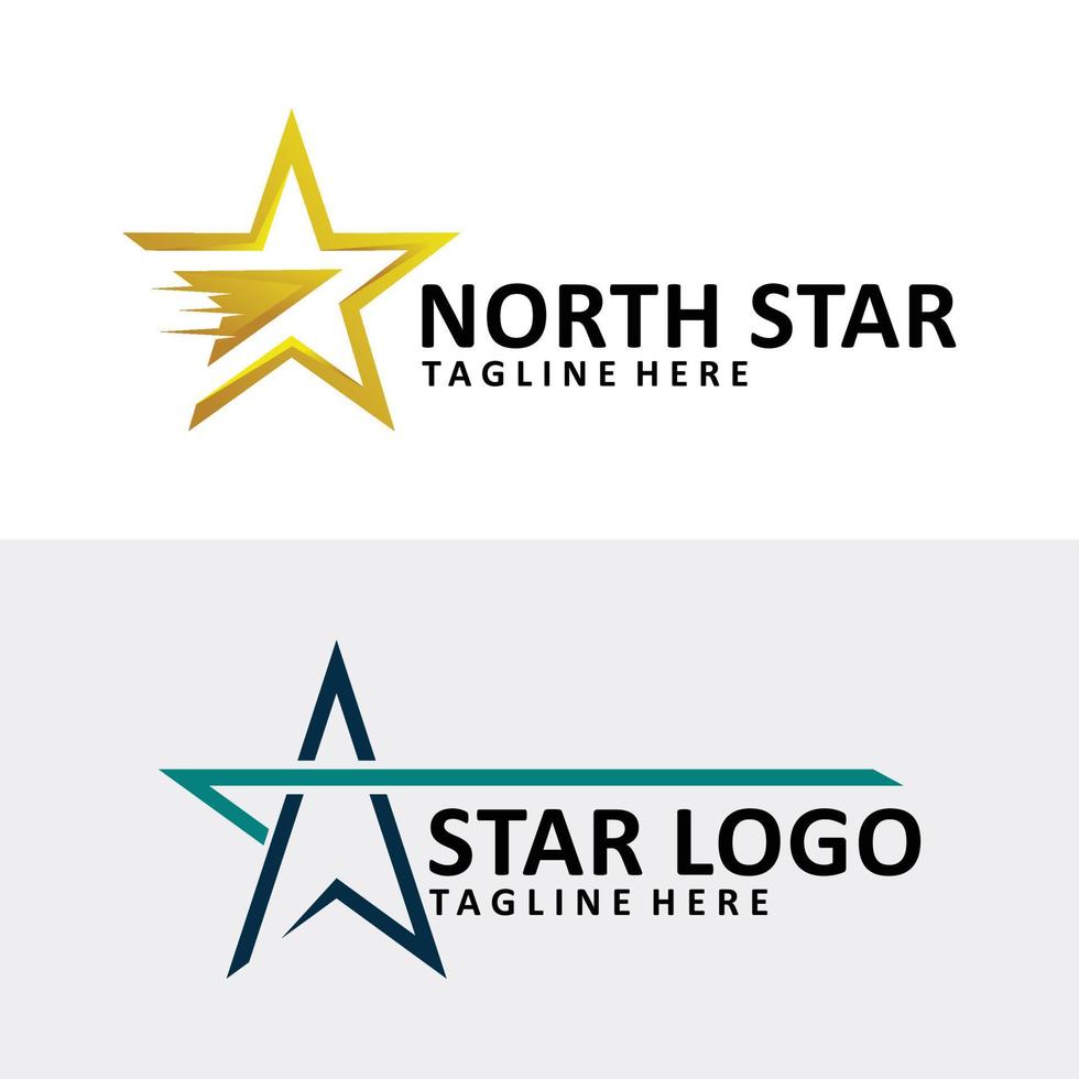 diseño de vector de icono de conjunto de logotipo de estrella