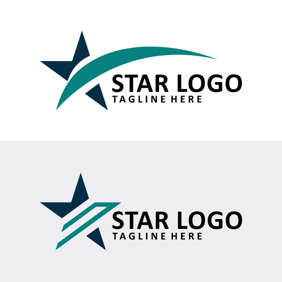 diseño de vector de icono de conjunto de logotipo de estrella