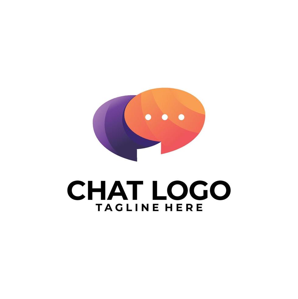 vector de icono de logotipo de chat aislado