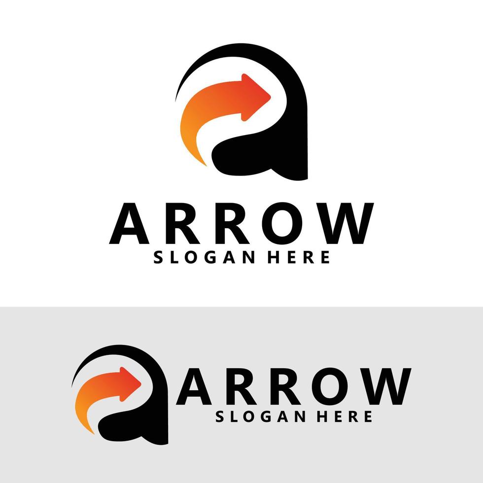 arrow logo icon vector isolated