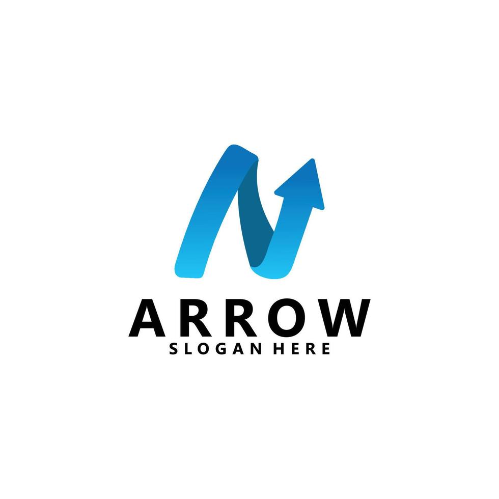 arrow logo design vector isolated