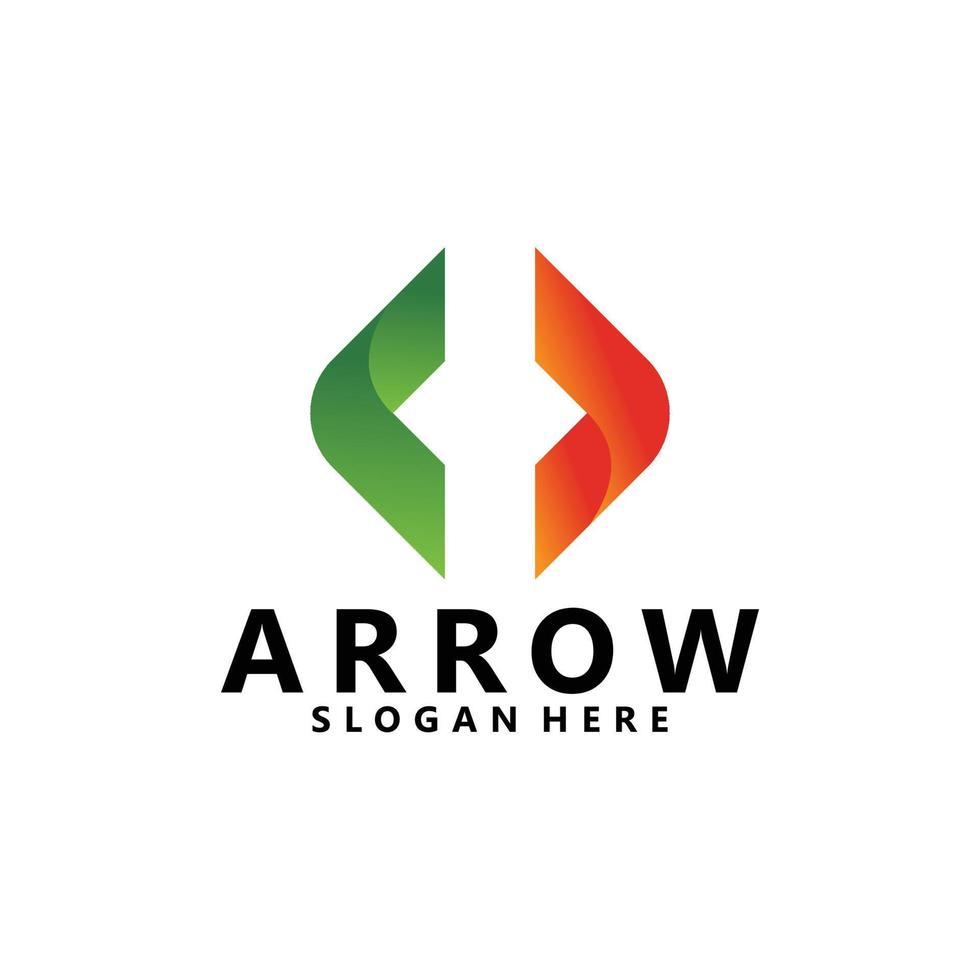 arrow logo icon vector design isolated