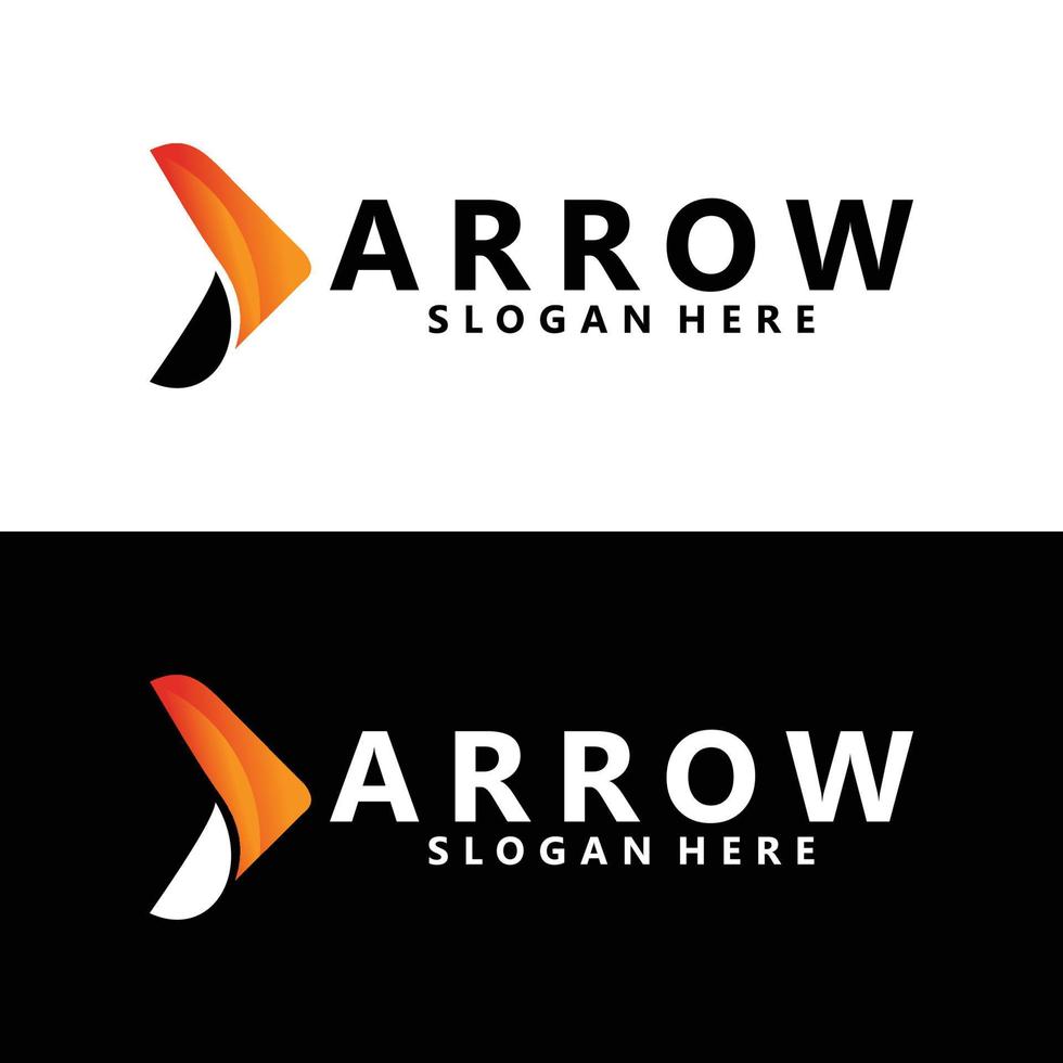 arrow logo design vector isolated