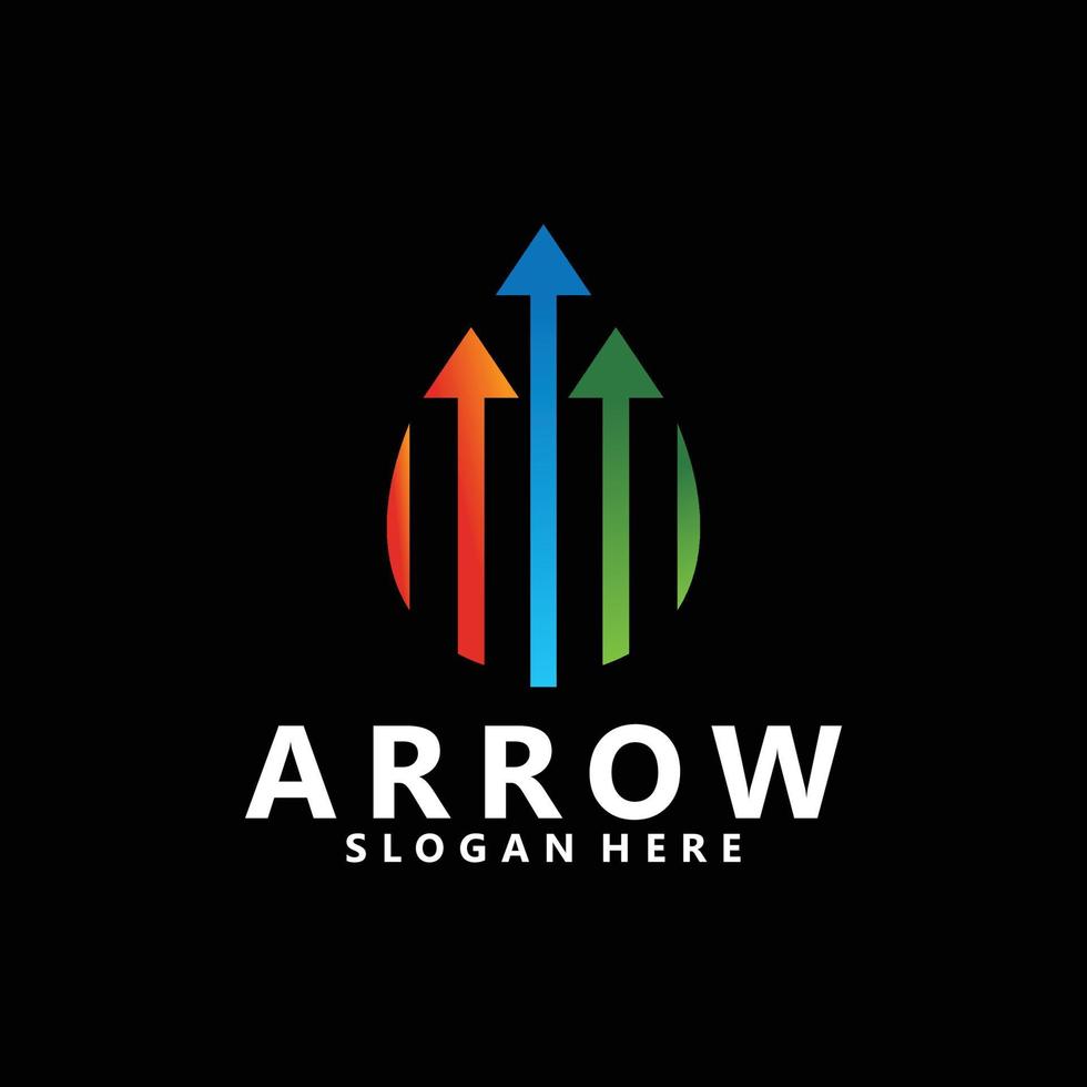 arrow logo icon vector design isolated