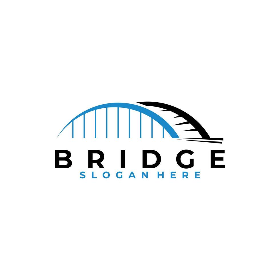 Bridge logo icon vector isolated