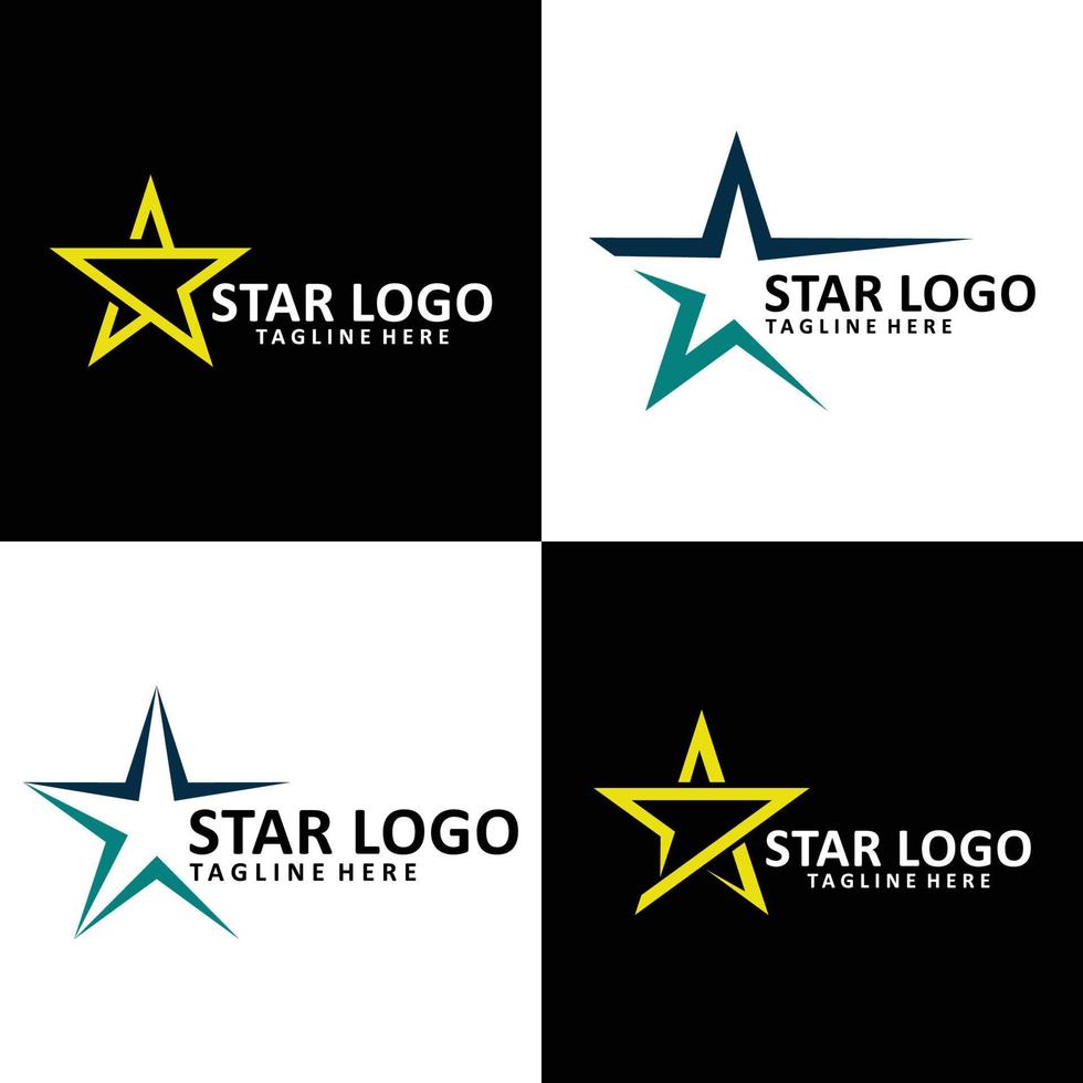 diseño de vector de icono de conjunto de logotipo de estrella