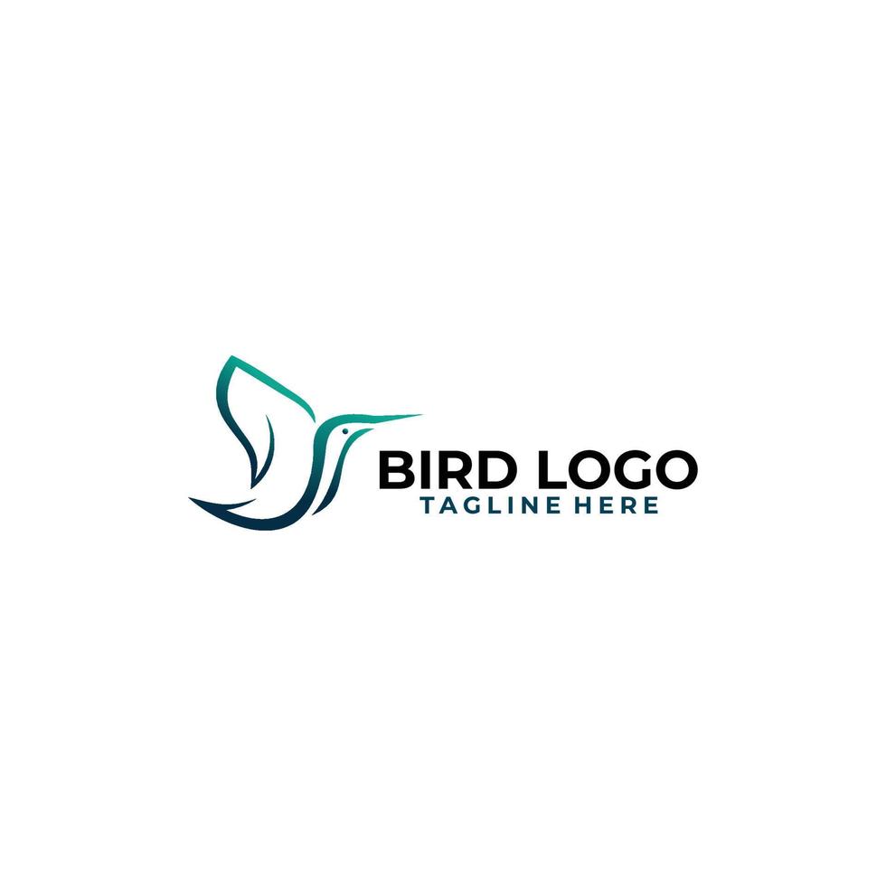 vector de diseño de logotipo de pájaro abstracto