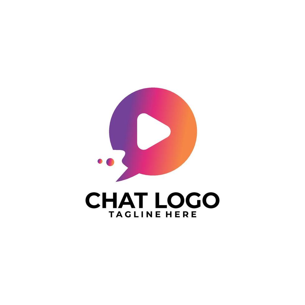 vector de icono de logotipo de chat aislado