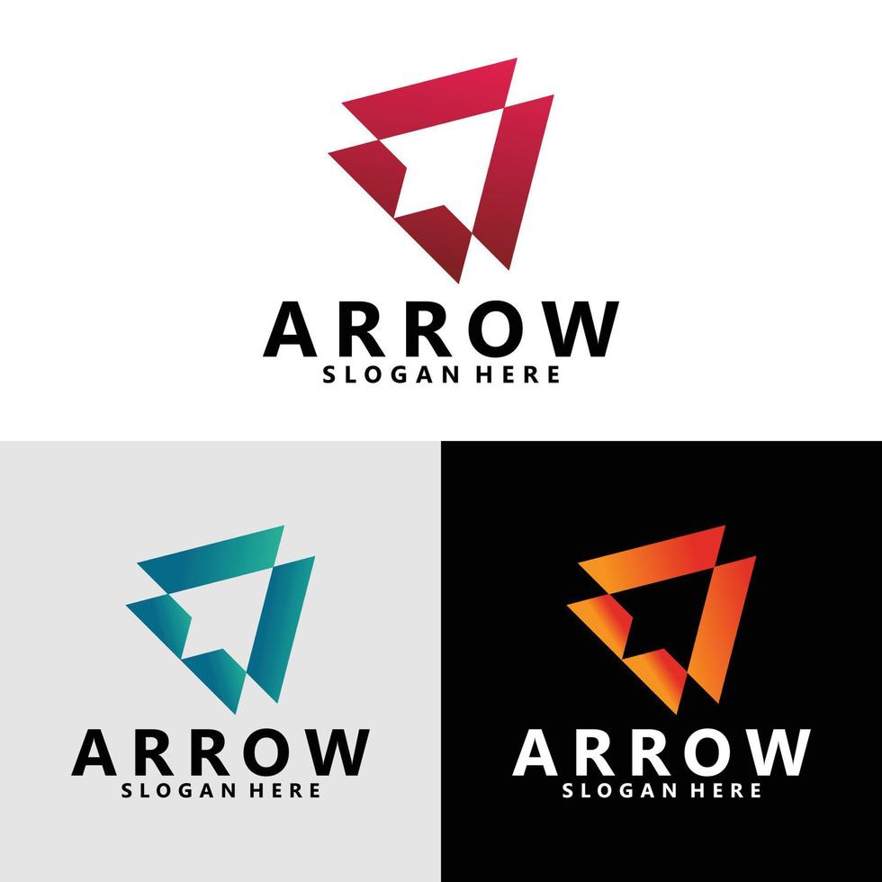 arrow logo icon vector isolated