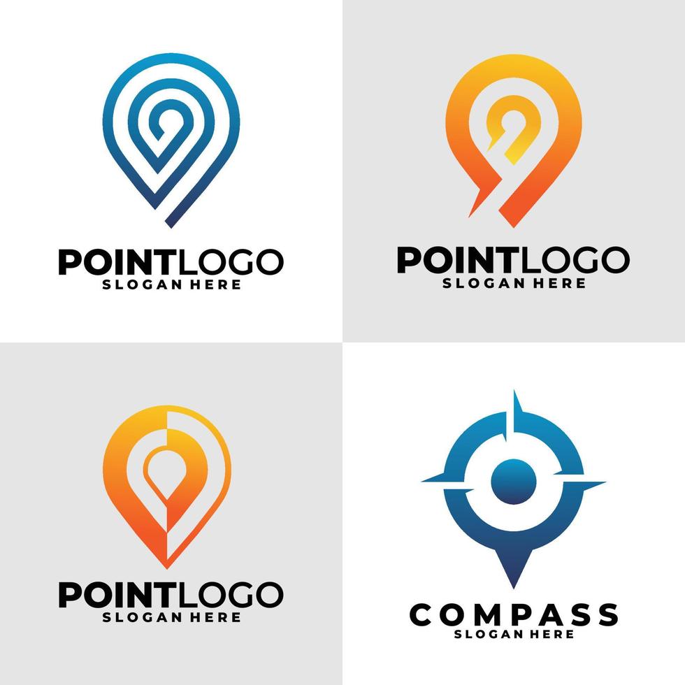 point logo set vector design