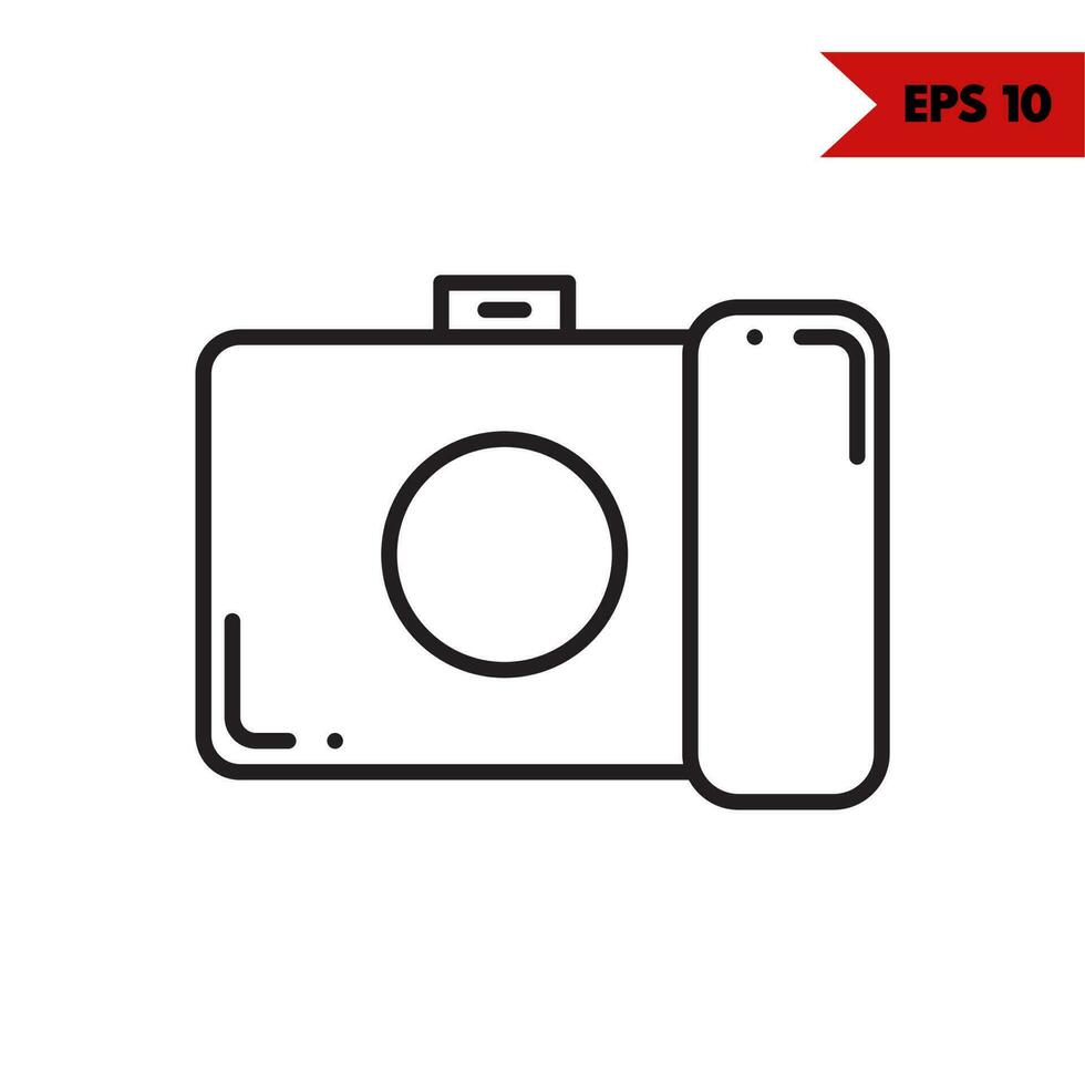 illustration of camera line icon vector