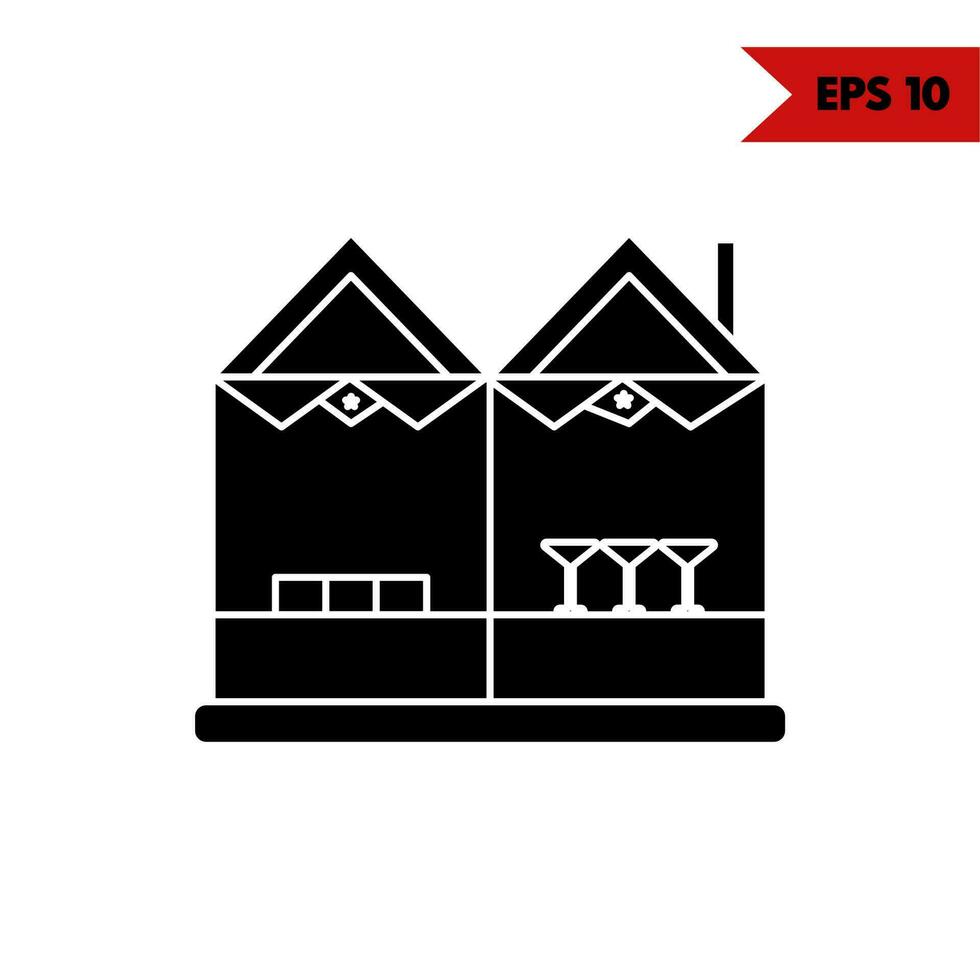 illustration of house glyph icon vector