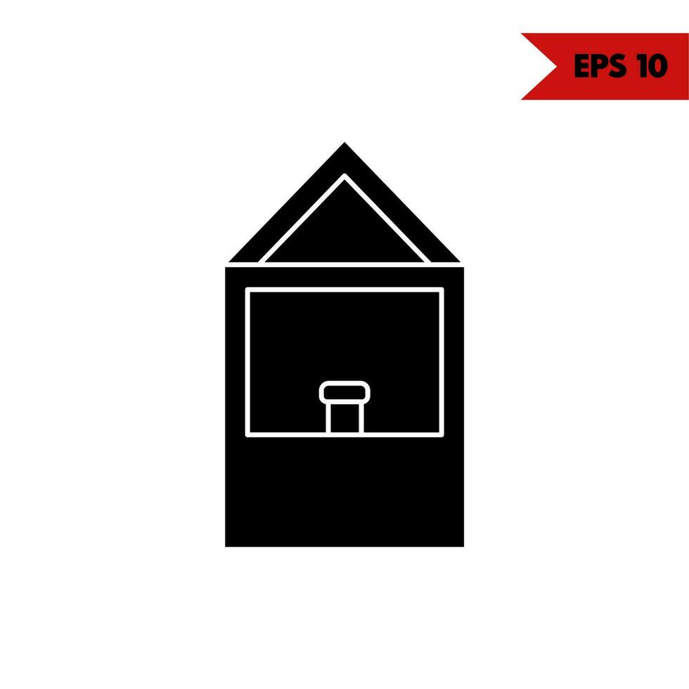 illustration of house glyph icon vector