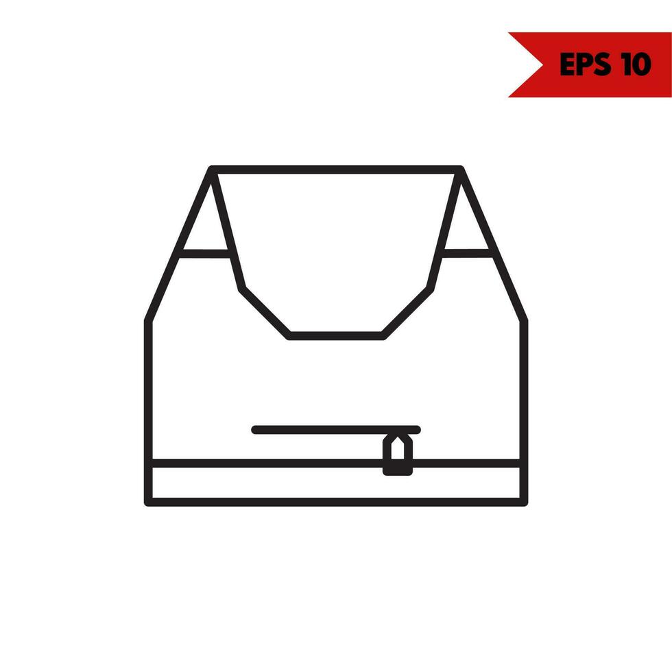 illustration of backpack line icon vector