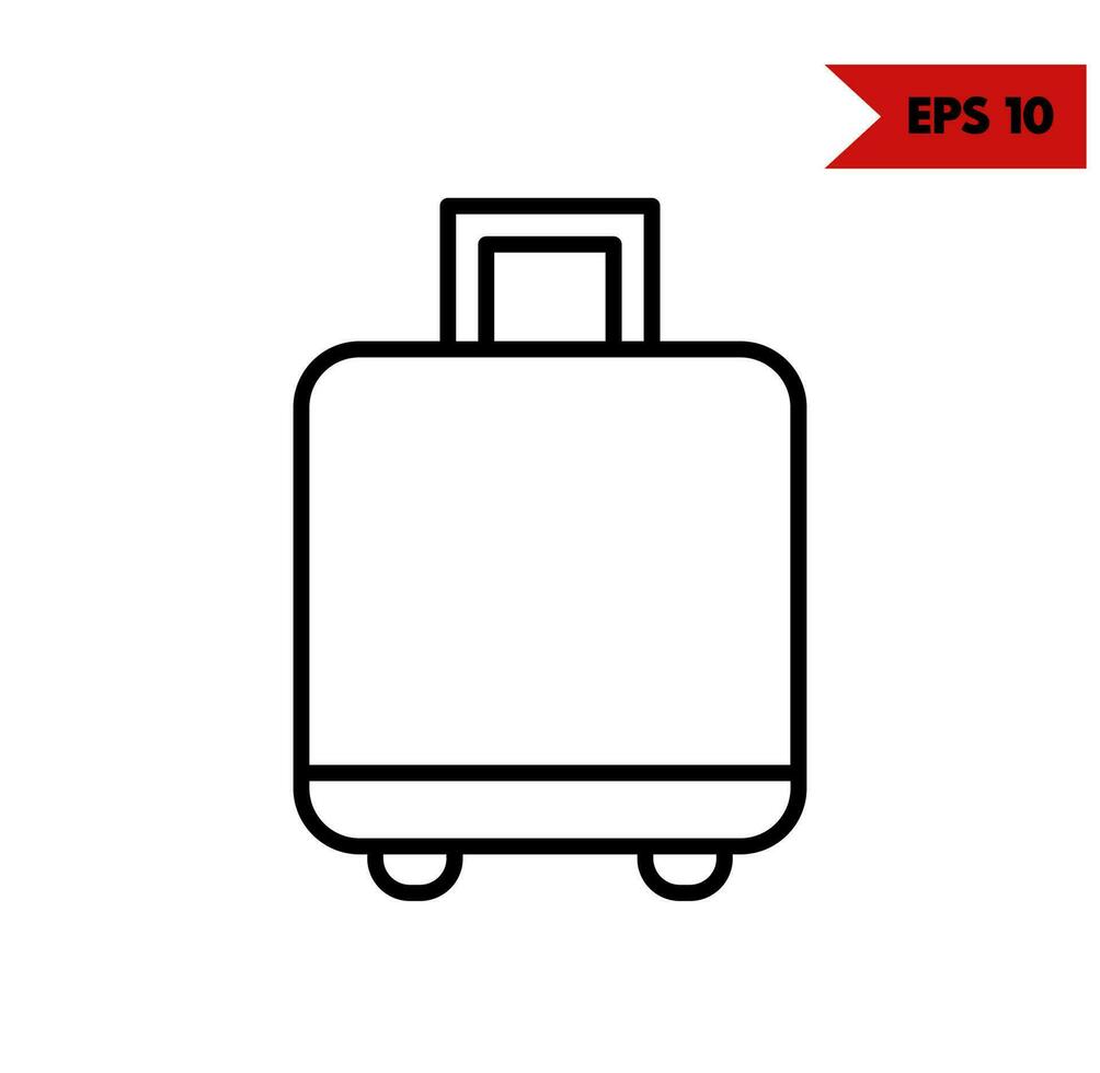 illustration of backpack line icon vector