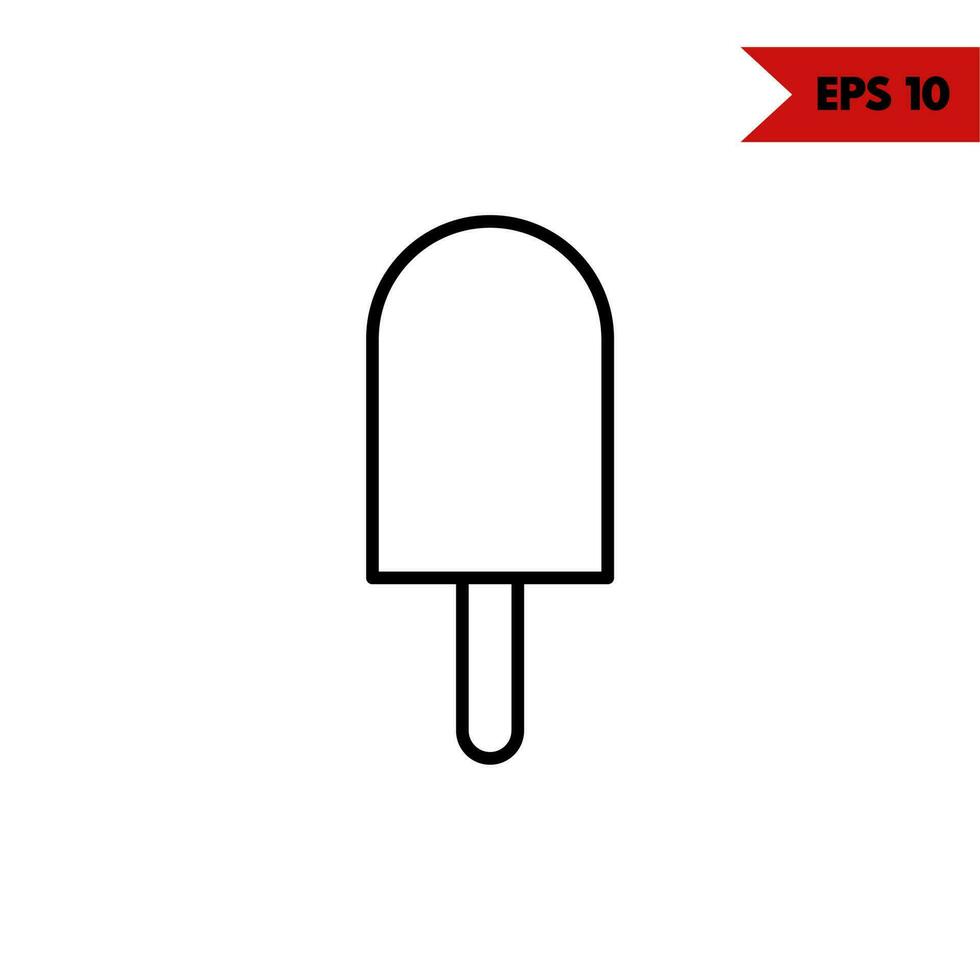 illustration of ice cream line icon vector