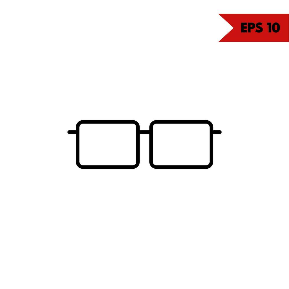 illustration of eyeglasses line icon vector