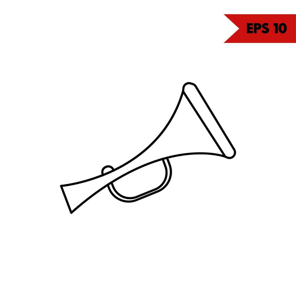 illustration of trumpet line icon vector