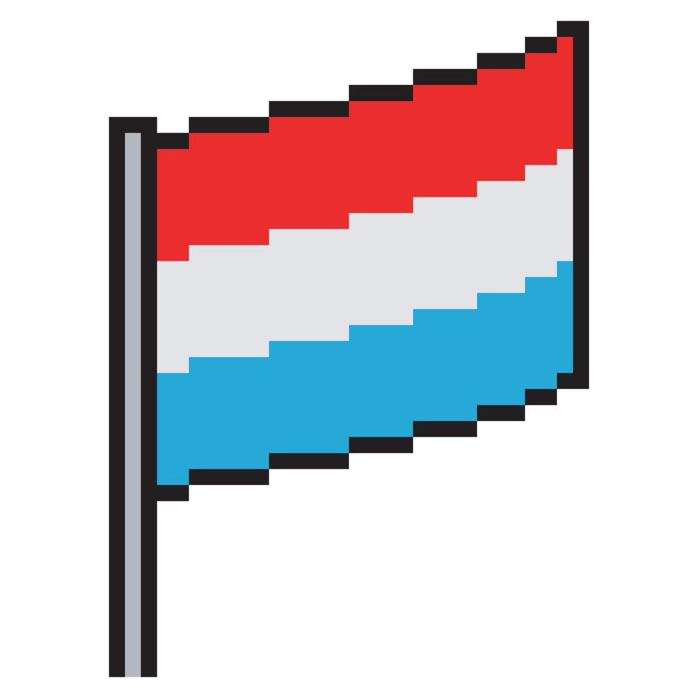 pixel art de la bandera de luxemburgo. ilustración vectorial vector